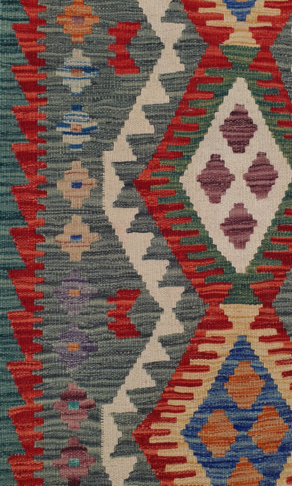 Uzbek Kilim Handwoven Tribal Rug, J80196