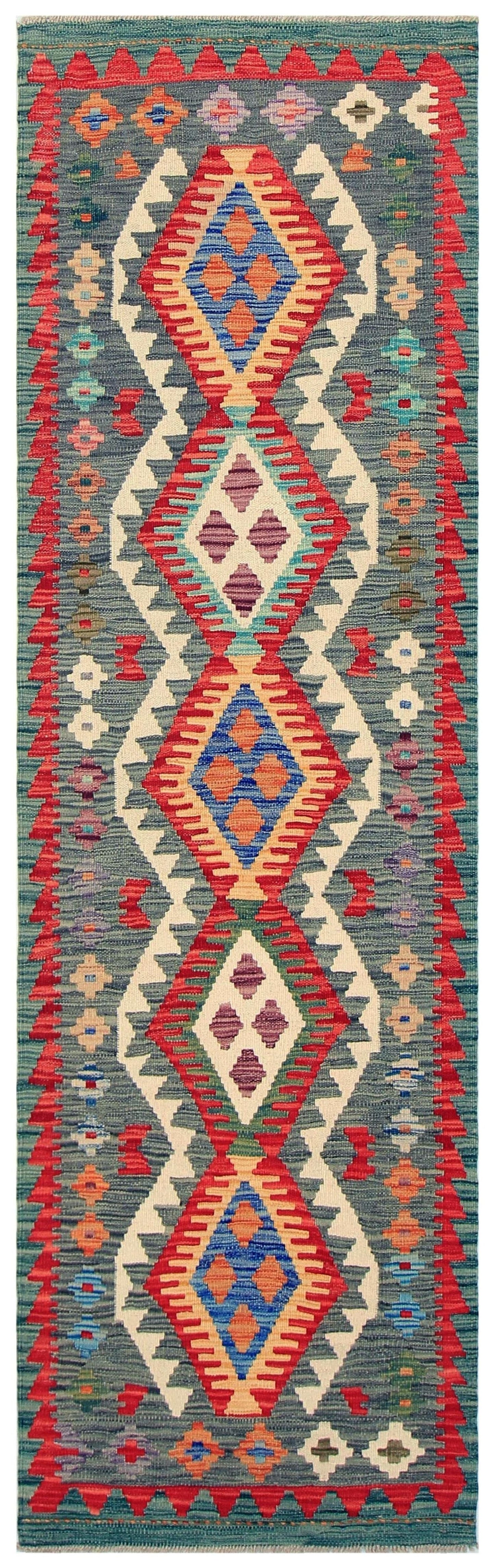 Uzbek Kilim Handwoven Tribal Rug