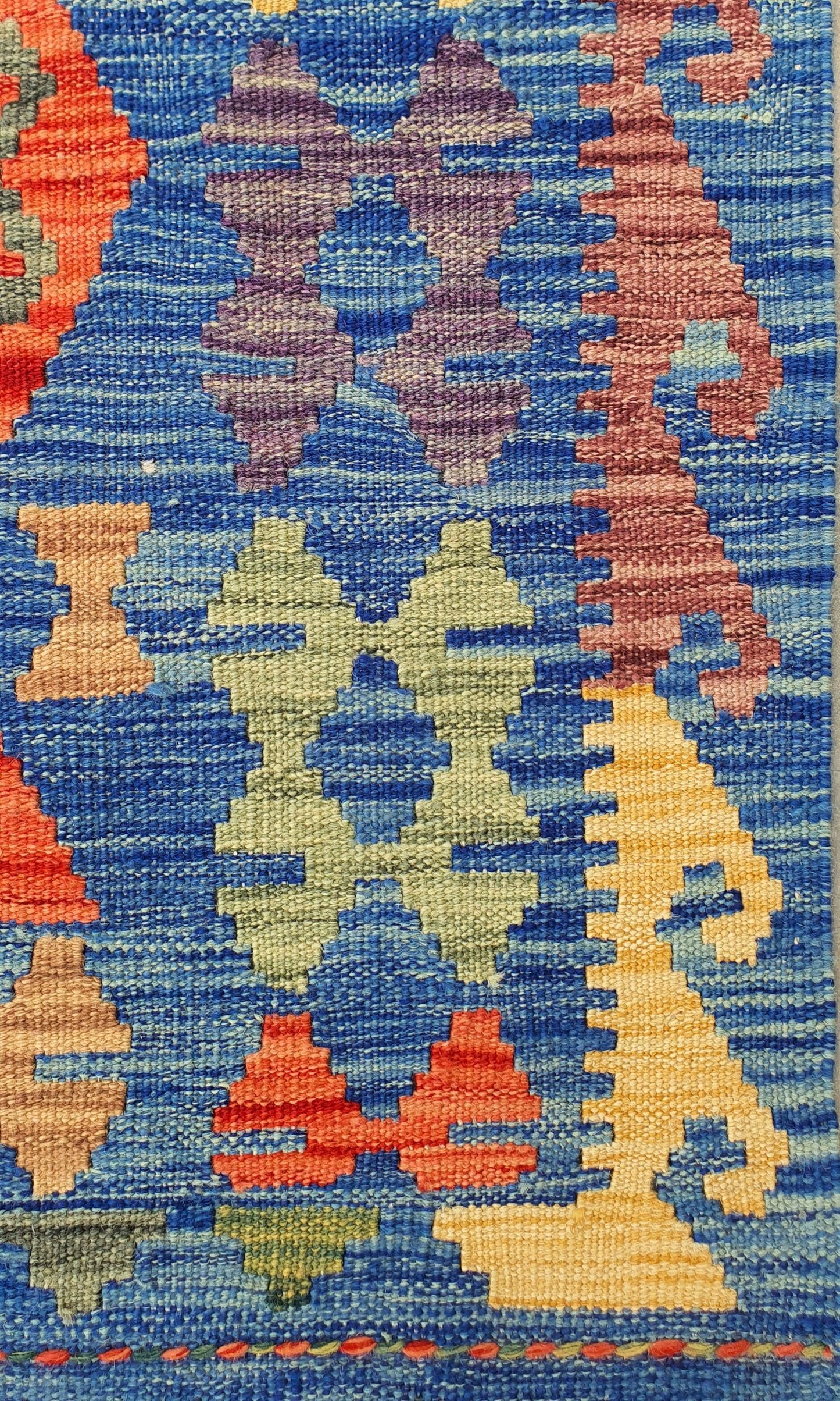 Uzbek Kilim Handwoven Tribal Rug, J80197