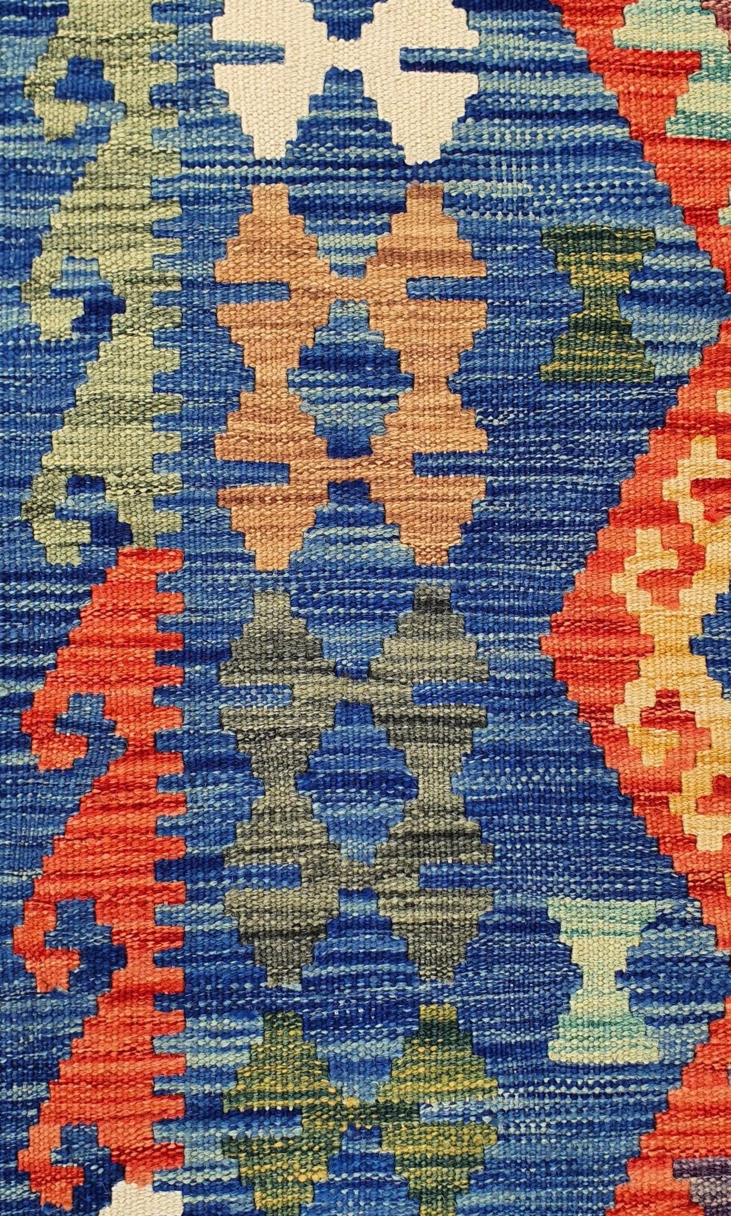 Uzbek Kilim Handwoven Tribal Rug, J80197