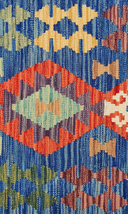 Uzbek Kilim Handwoven Tribal Rug, J80197