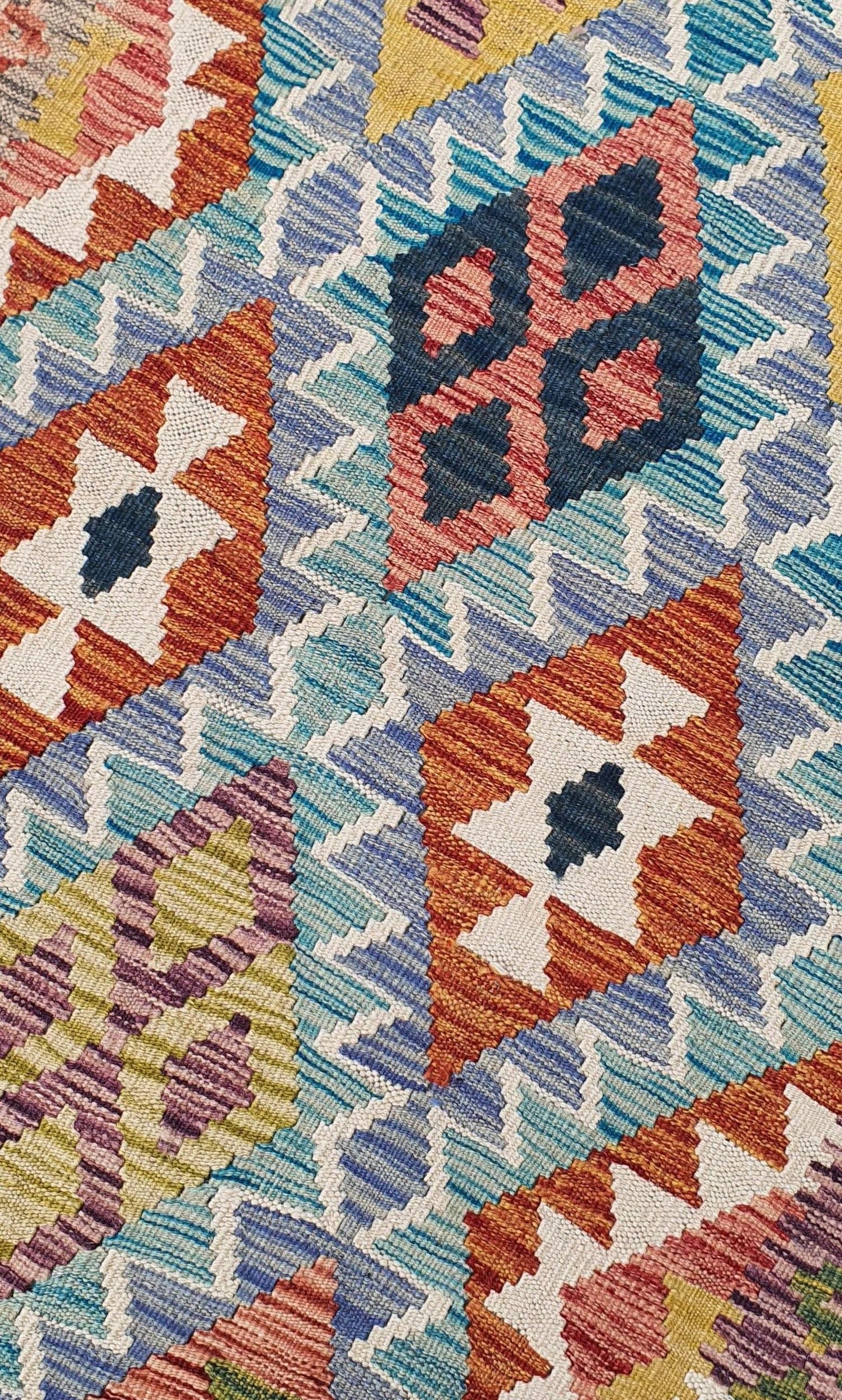 Uzbek Kilim Handwoven Tribal Rug, J80199
