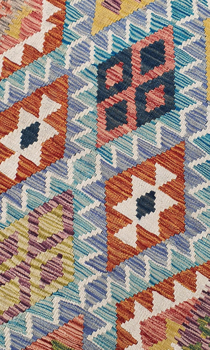 Uzbek Kilim Handwoven Tribal Rug, J80199