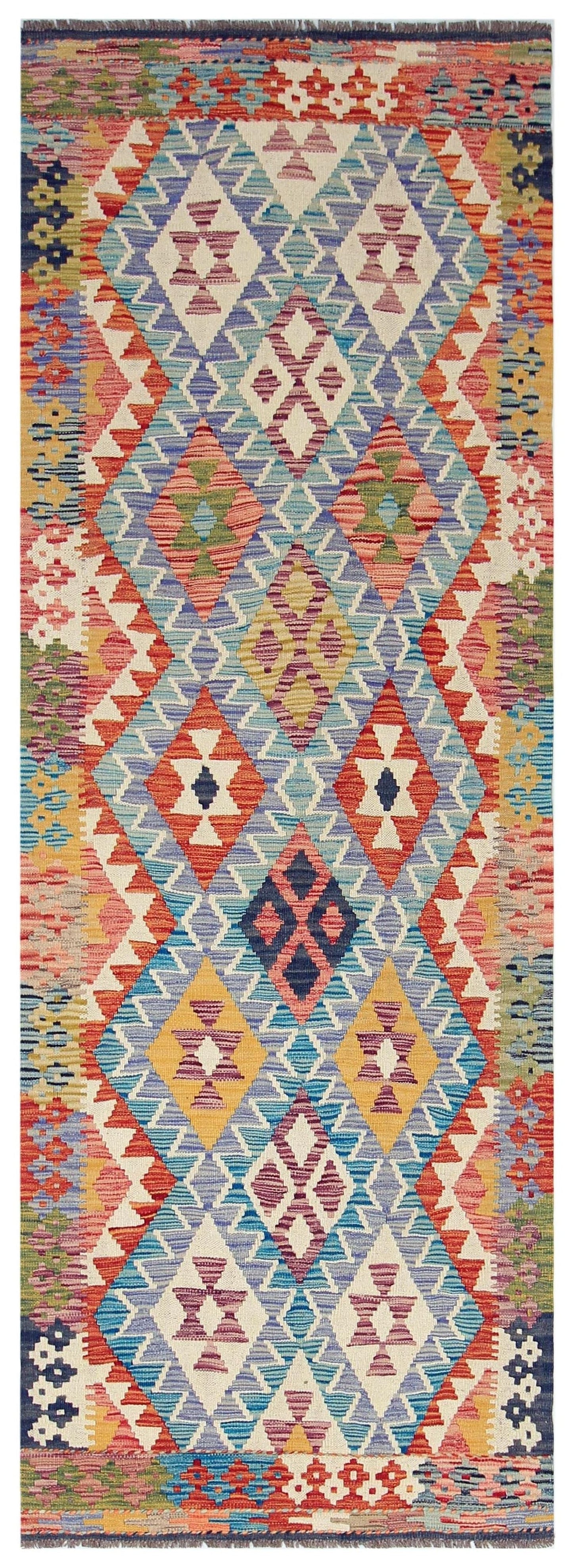 Uzbek Kilim Handwoven Tribal Rug