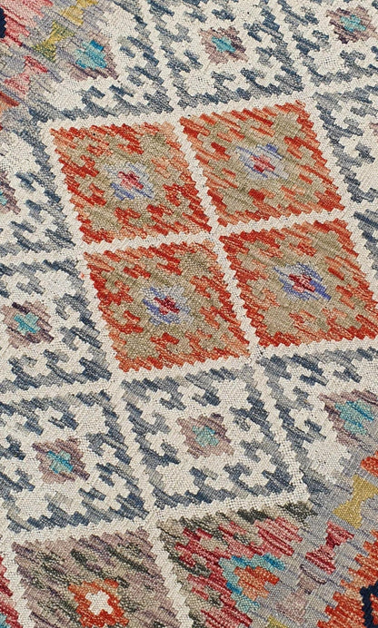 Uzbek Kilim Handwoven Tribal Rug, J80200