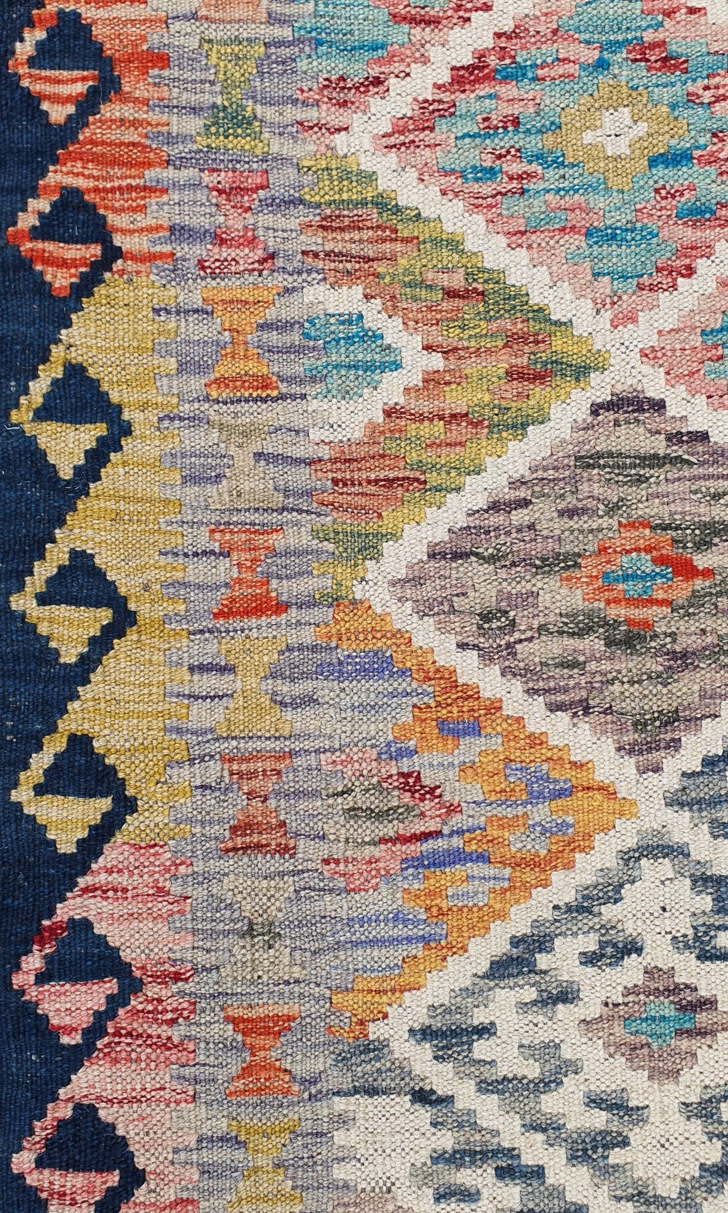 Uzbek Kilim Handwoven Tribal Rug, J80200