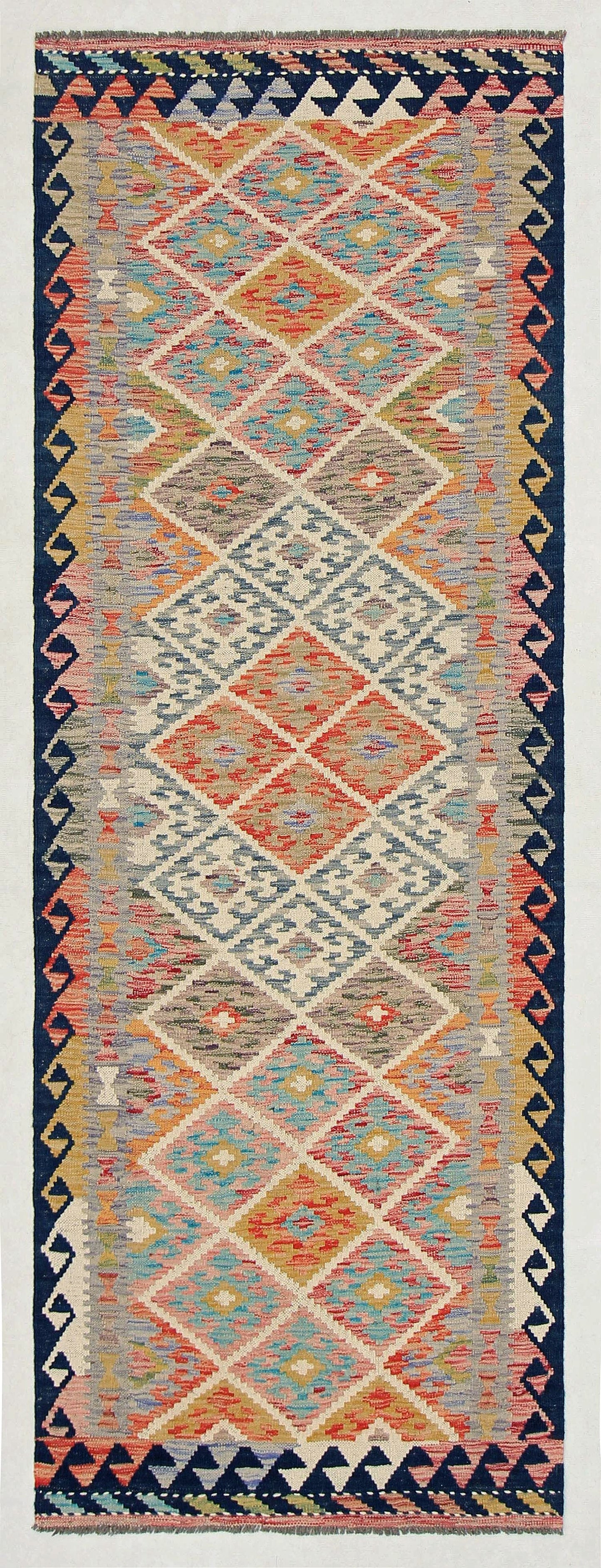 Uzbek Kilim Handwoven Tribal Rug