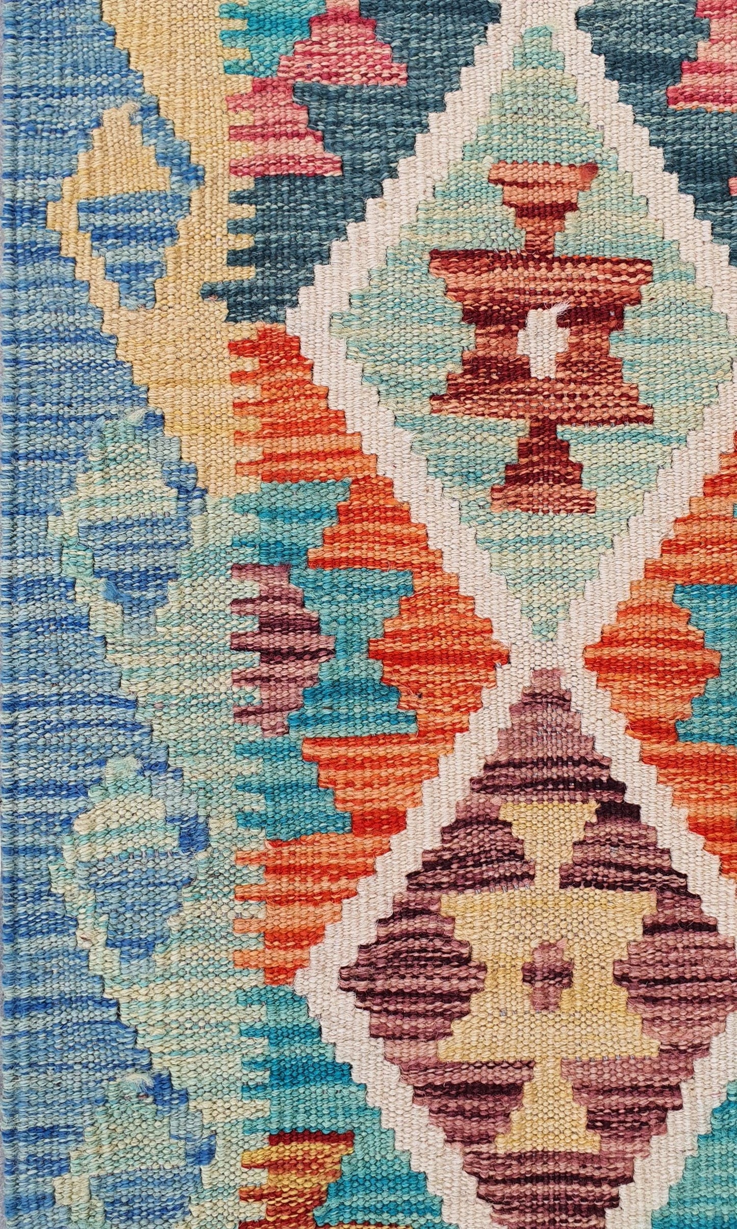 Uzbek Kilim Handwoven Tribal Rug, J80201