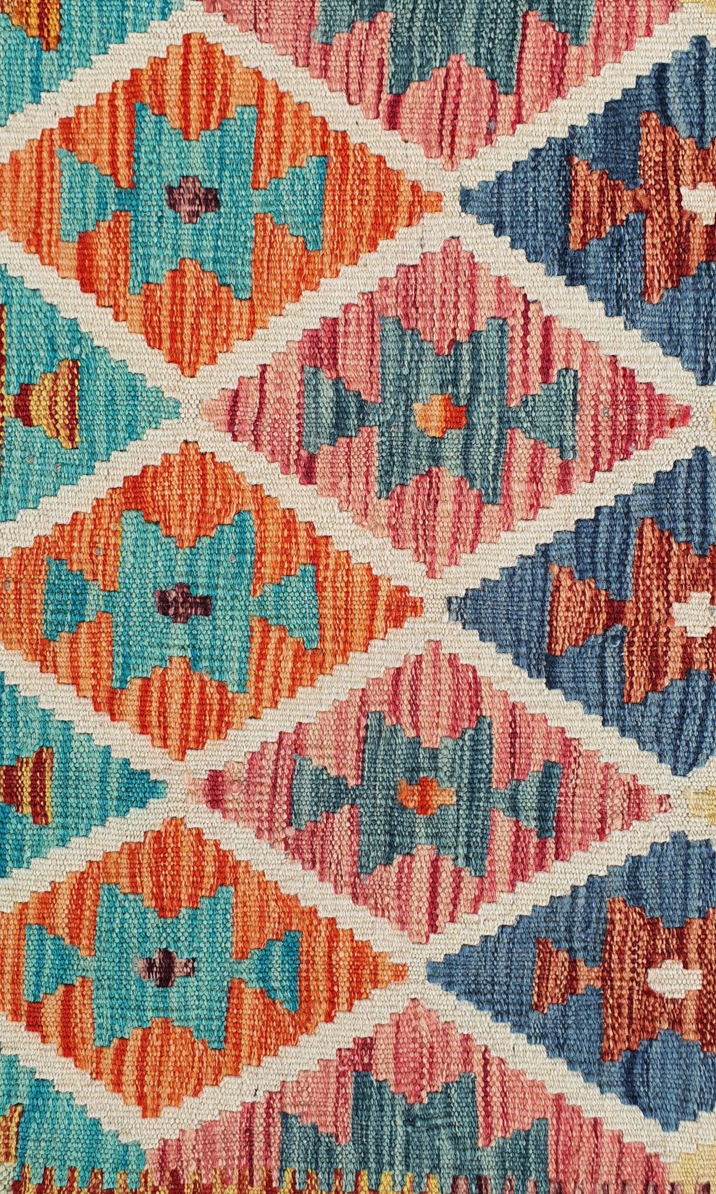 Uzbek Kilim Handwoven Tribal Rug, J80201