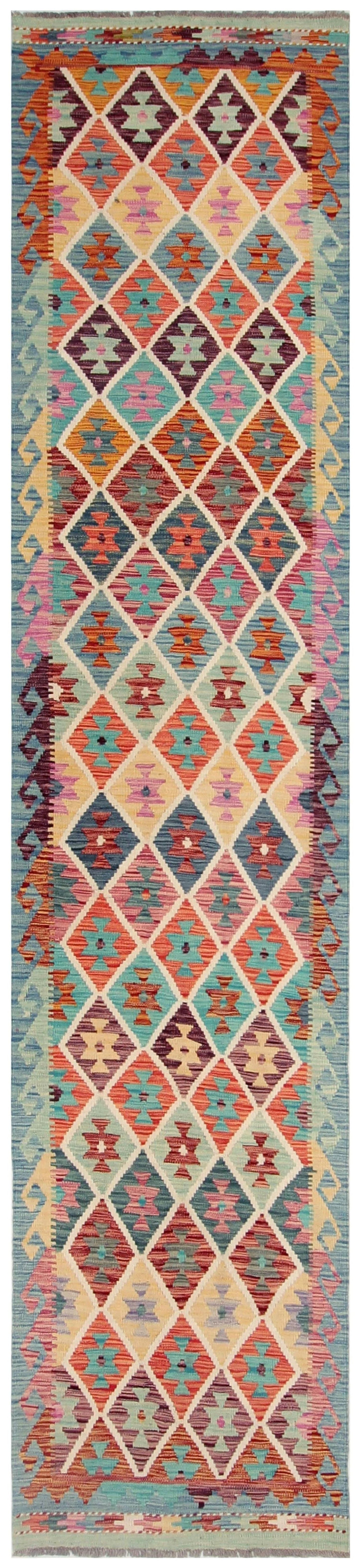 Uzbek Kilim Handwoven Tribal Rug