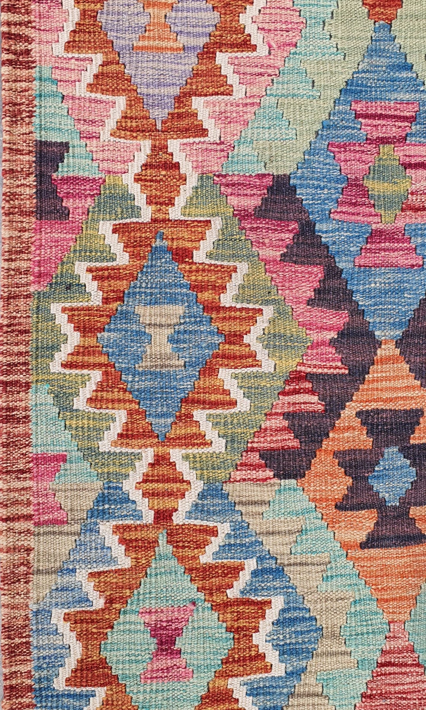 Uzbek Kilim Handwoven Tribal Rug, J80202