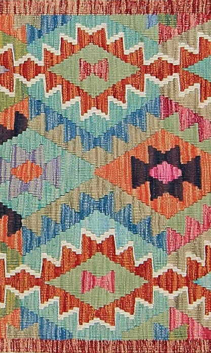 Uzbek Kilim Handwoven Tribal Rug, J80202