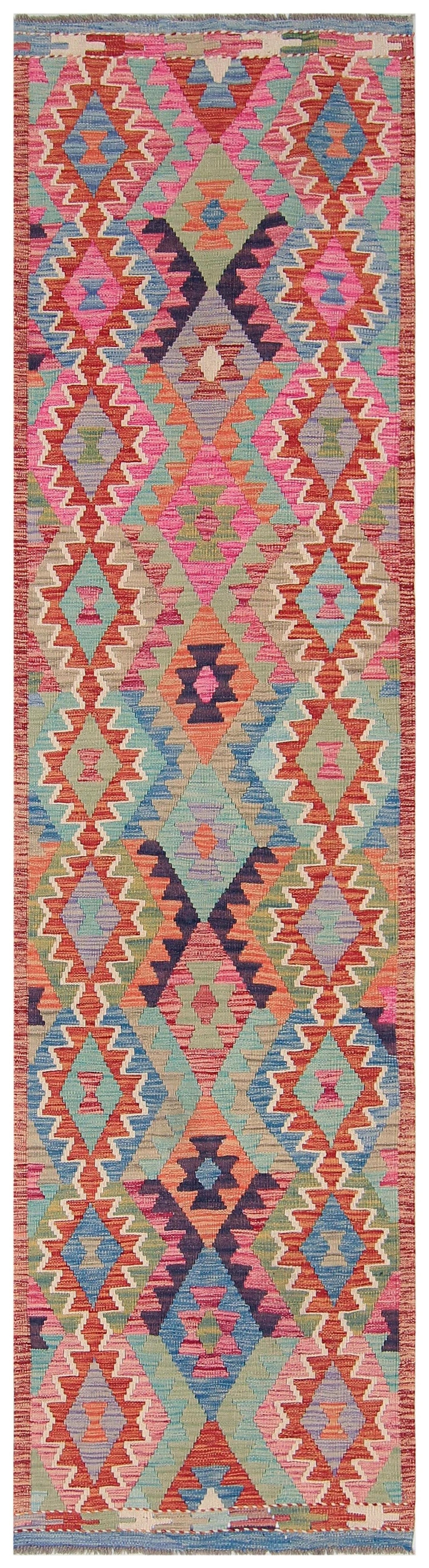 Uzbek Kilim Handwoven Tribal Rug