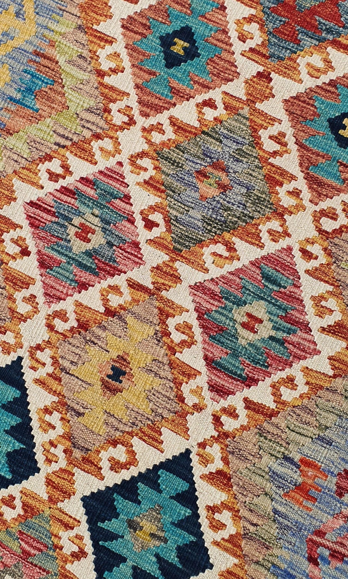 Uzbek Kilim Handwoven Tribal Rug, J80203