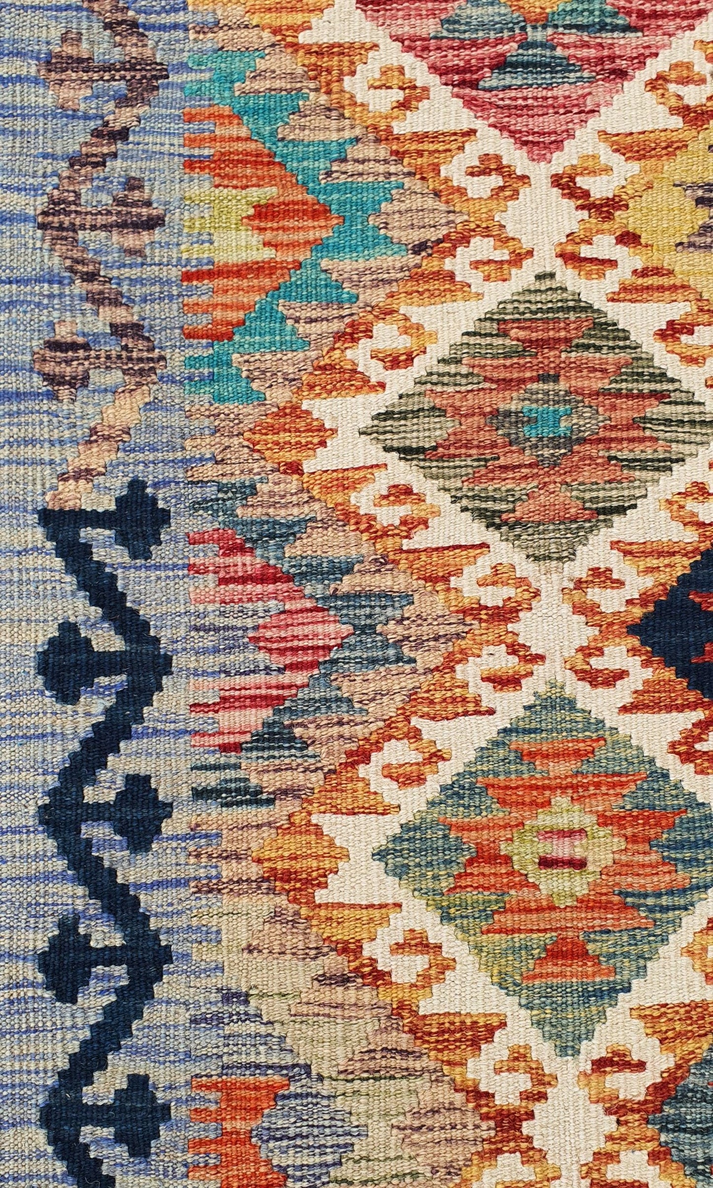 Uzbek Kilim Handwoven Tribal Rug, J80203