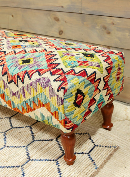 Uzbek Kilim Rug Bench, J80227