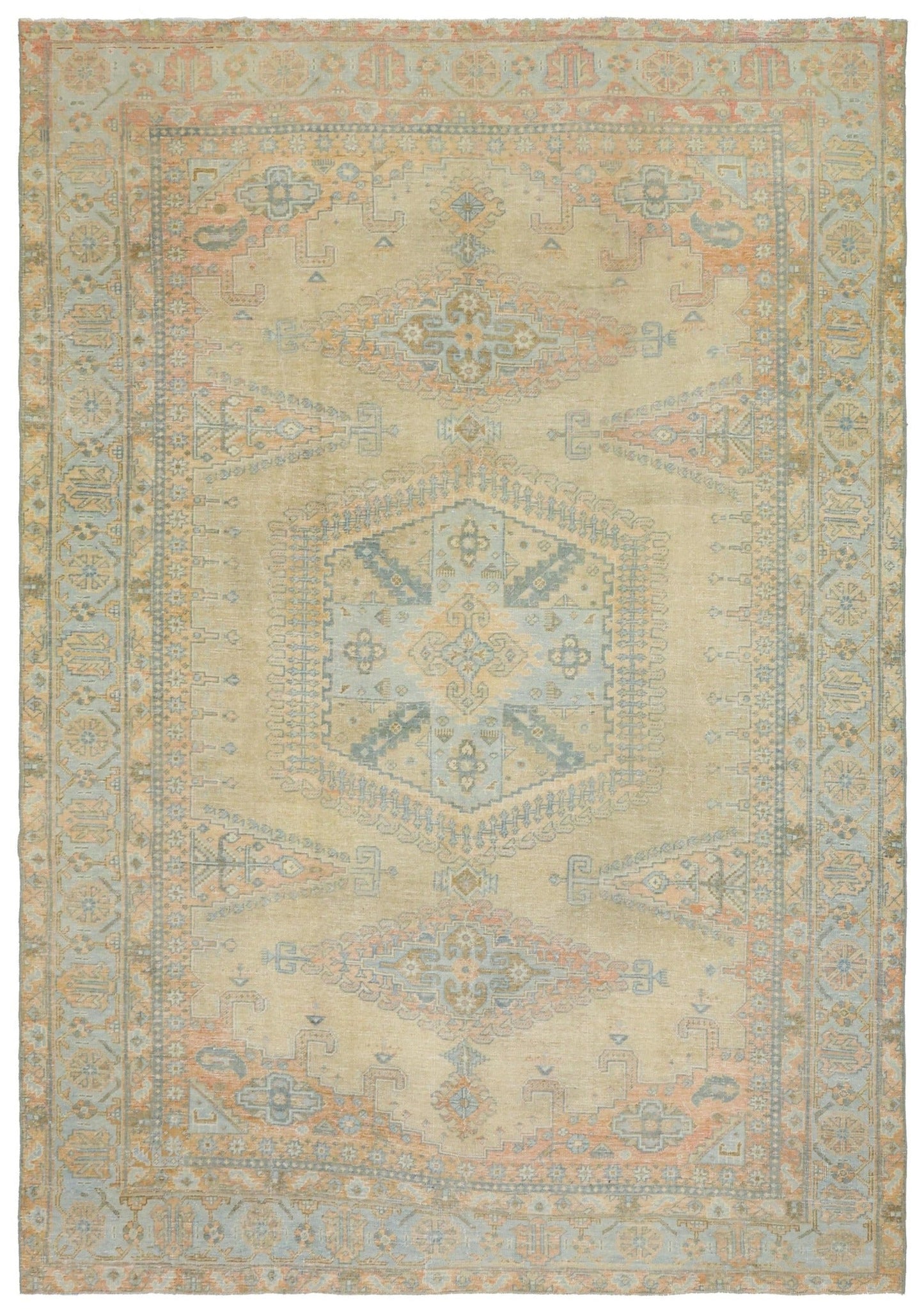 Vintage Vecce Handwoven Tribal Rug