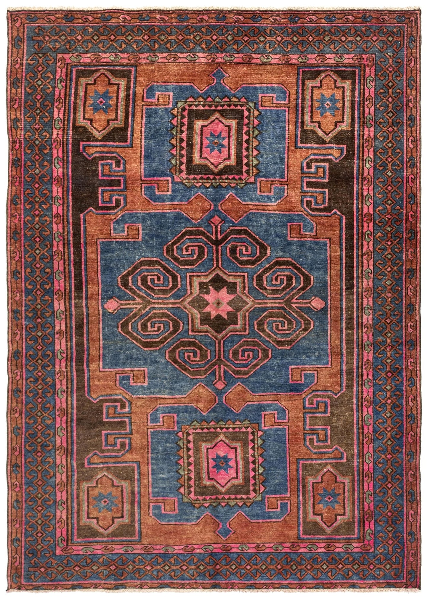 Vintage Vecce Handwoven Tribal Rug
