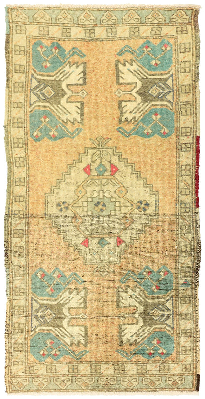 Vintage Yastik Handwoven Tribal Rug