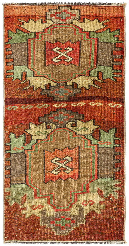 Vintage Yastik Handwoven Tribal Rug