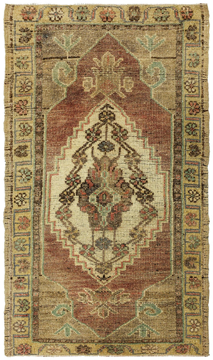 Vintage Yastik Handwoven Tribal Rug