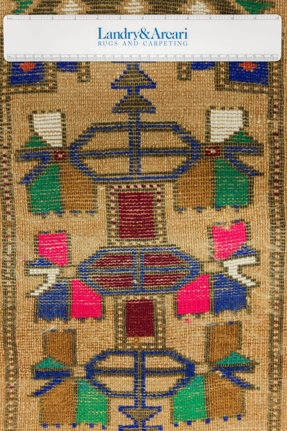 Vintage Yastik Handwoven Tribal Rug, J79090