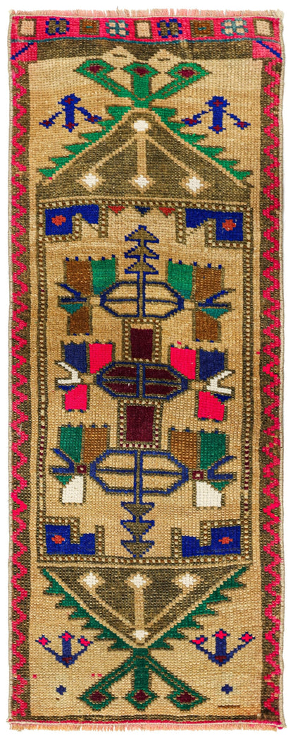 Vintage Yastik Handwoven Tribal Rug