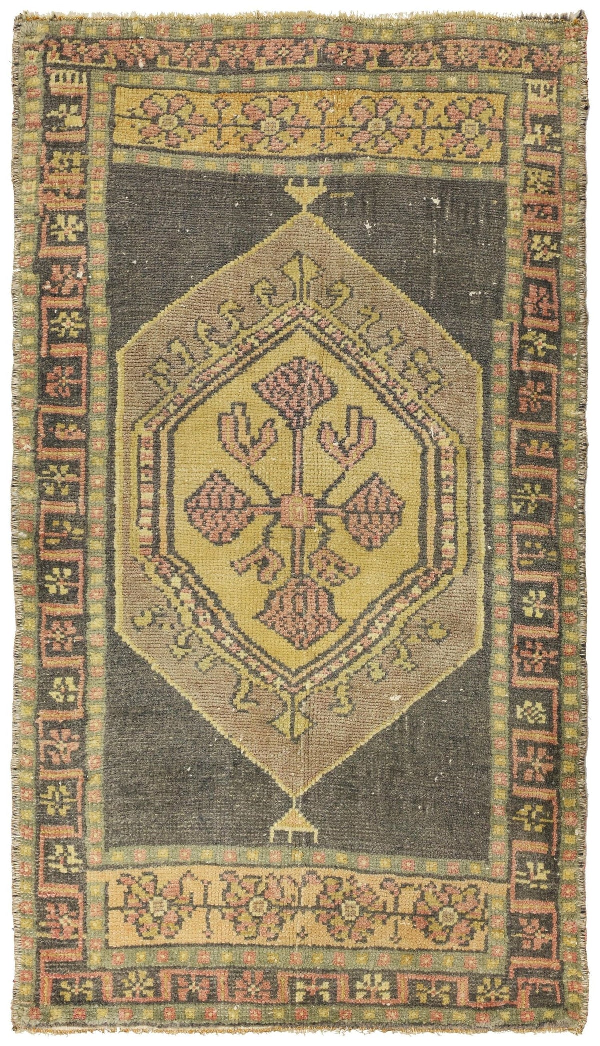 Vintage Yastik Handwoven Tribal Rug