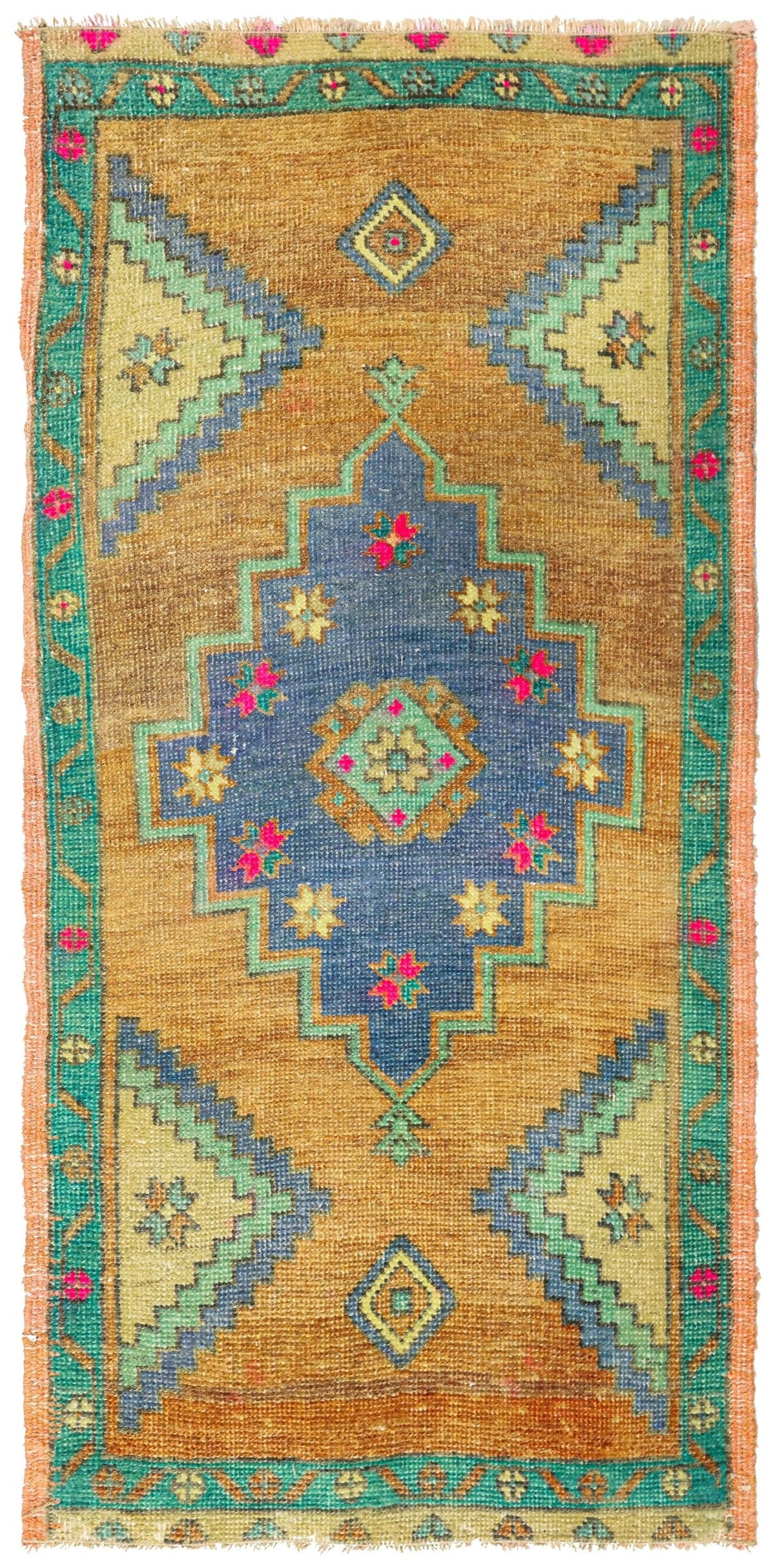 Vintage Yastik Handwoven Tribal Rug