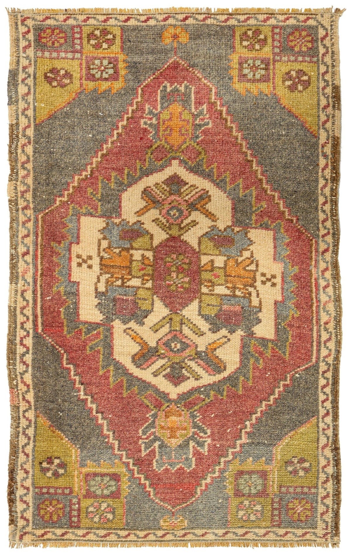 Vintage Yastik Handwoven Tribal Rug