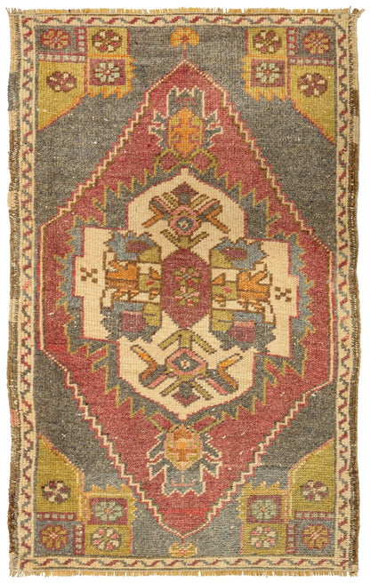 Vintage Yastik Handwoven Tribal Rug