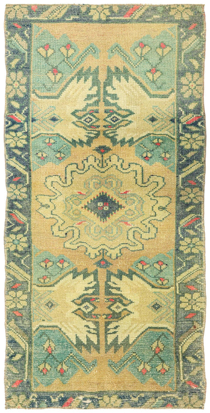 Vintage Yastik Handwoven Tribal Rug