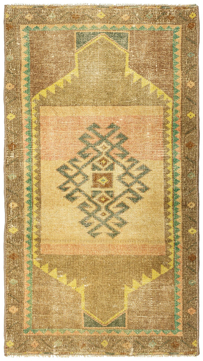 Vintage Yastik Handwoven Tribal Rug