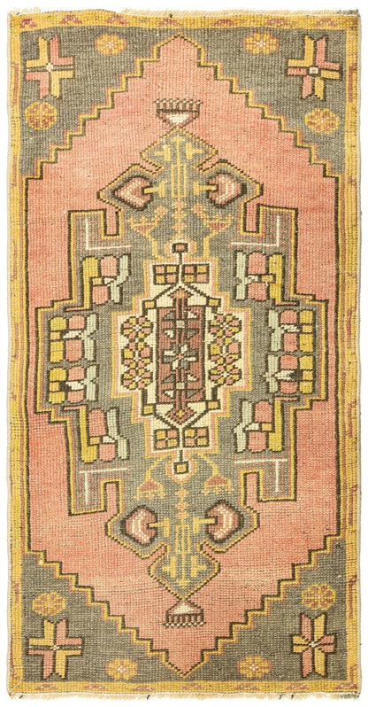 Vintage Yastik Handwoven Tribal Rug
