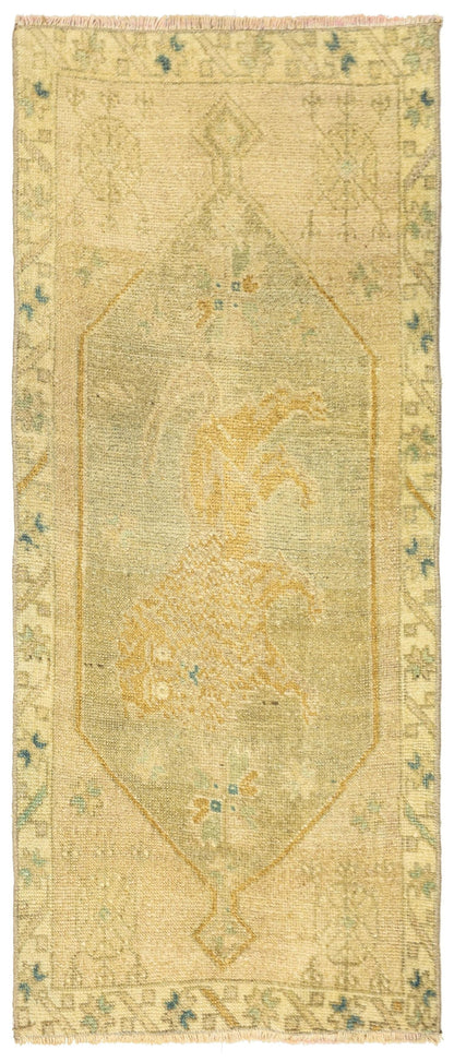 Vintage Yastik Handwoven Tribal Rug