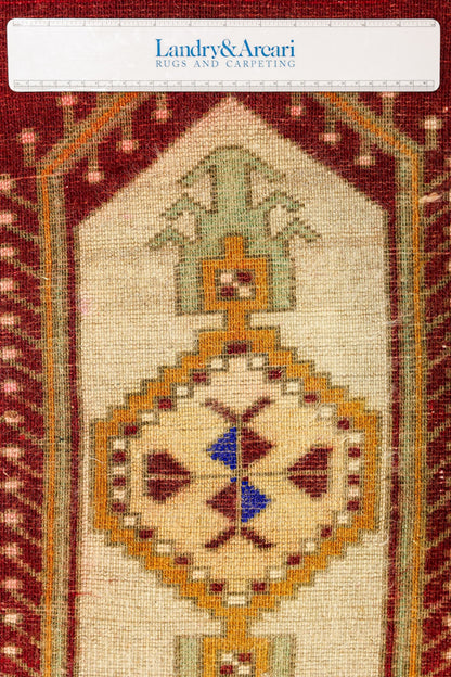 Vintage Yastik Handwoven Tribal Rug, J79176