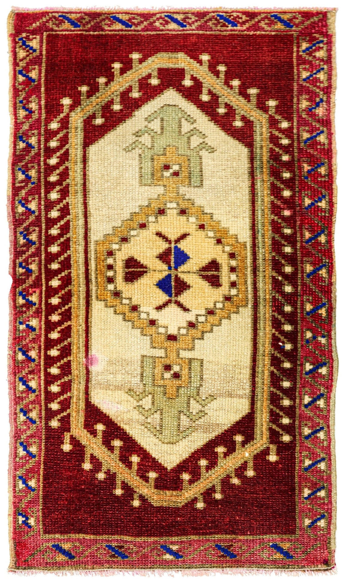 Vintage Yastik Handwoven Tribal Rug