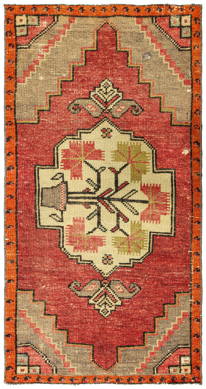 Vintage Yastik Handwoven Tribal Rug