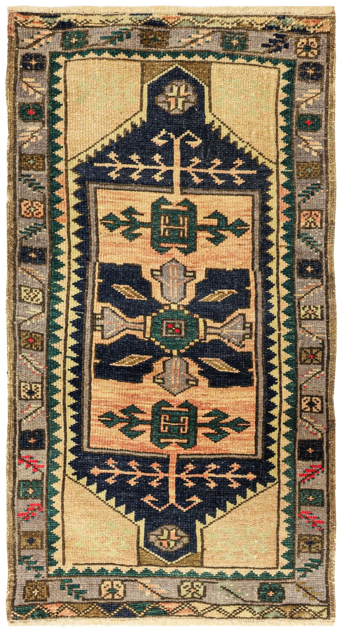 Vintage Yastik Handwoven Tribal Rug