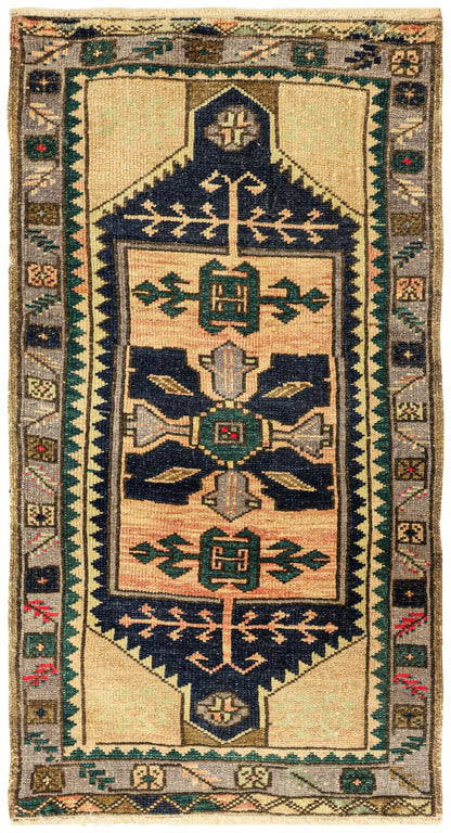 Vintage Yastik Handwoven Tribal Rug