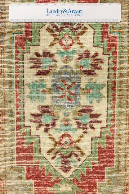 Vintage Yastik Handwoven Tribal Rug, J79215