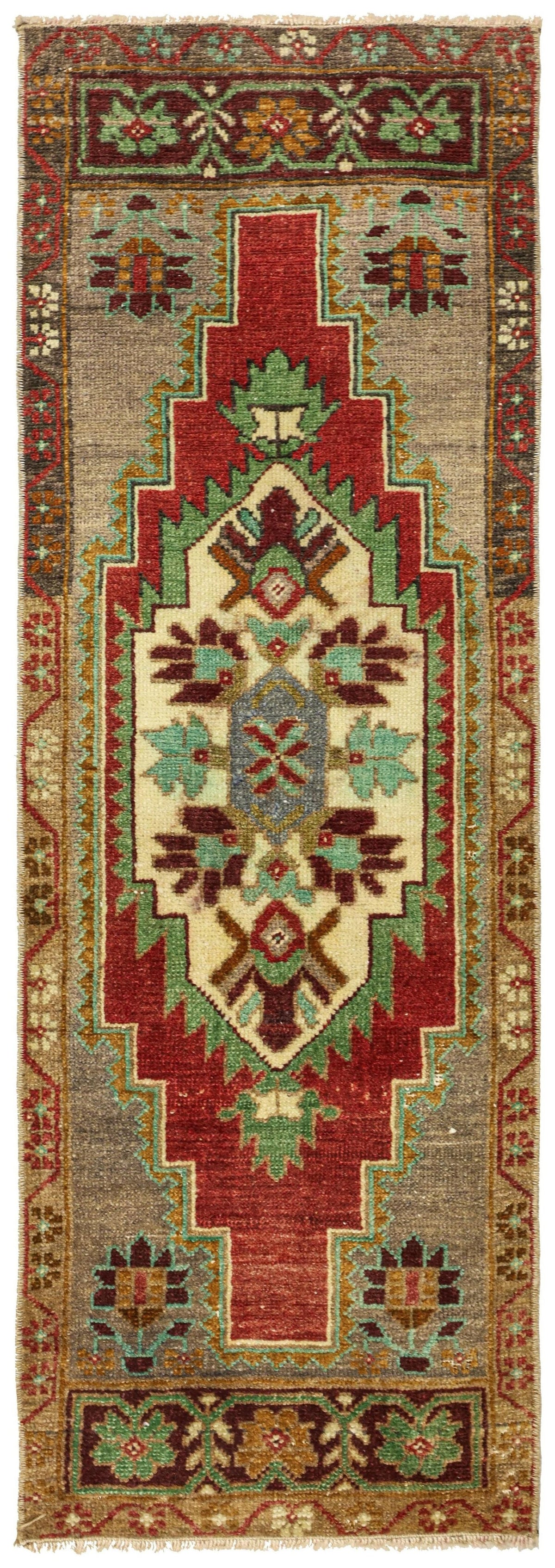 Vintage Yastik Handwoven Tribal Rug