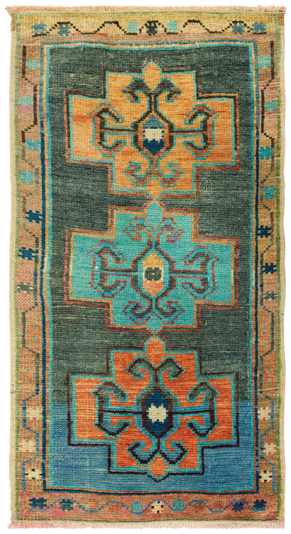 Vintage Yastik Handwoven Tribal Rug