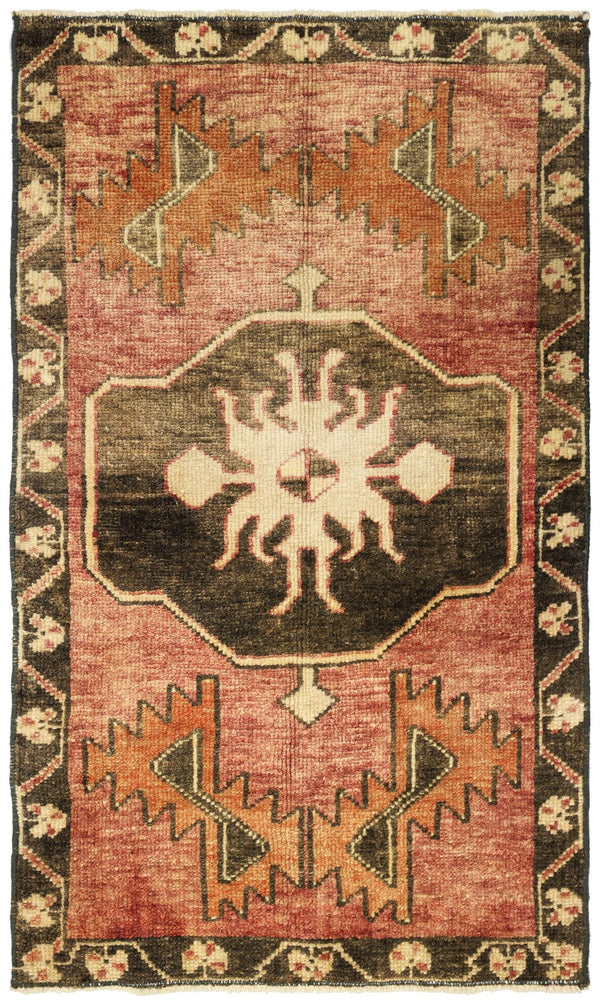 Vintage Yastik Handwoven Tribal Rug, J79252