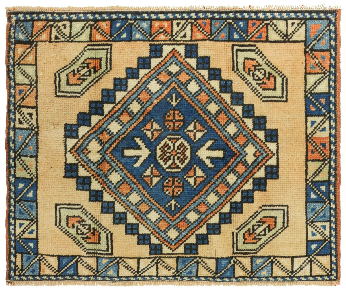 Vintage Yastik Handwoven Tribal Rug