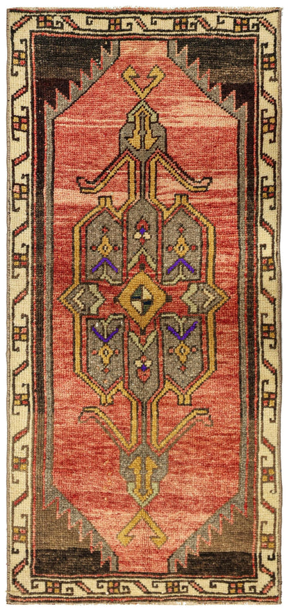 Vintage Yastik Handwoven Tribal Rug