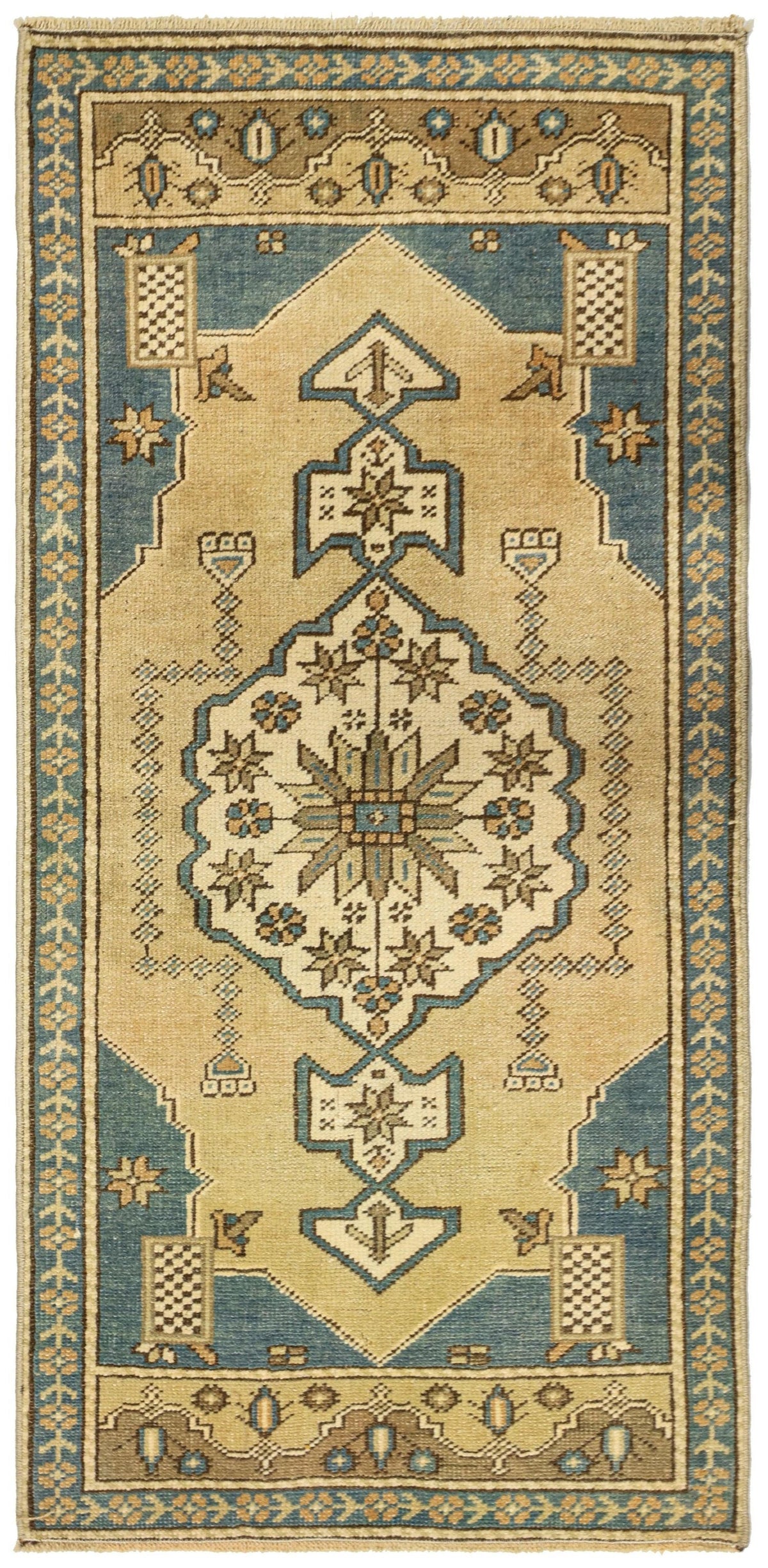 Vintage Yastik Handwoven Tribal Rug