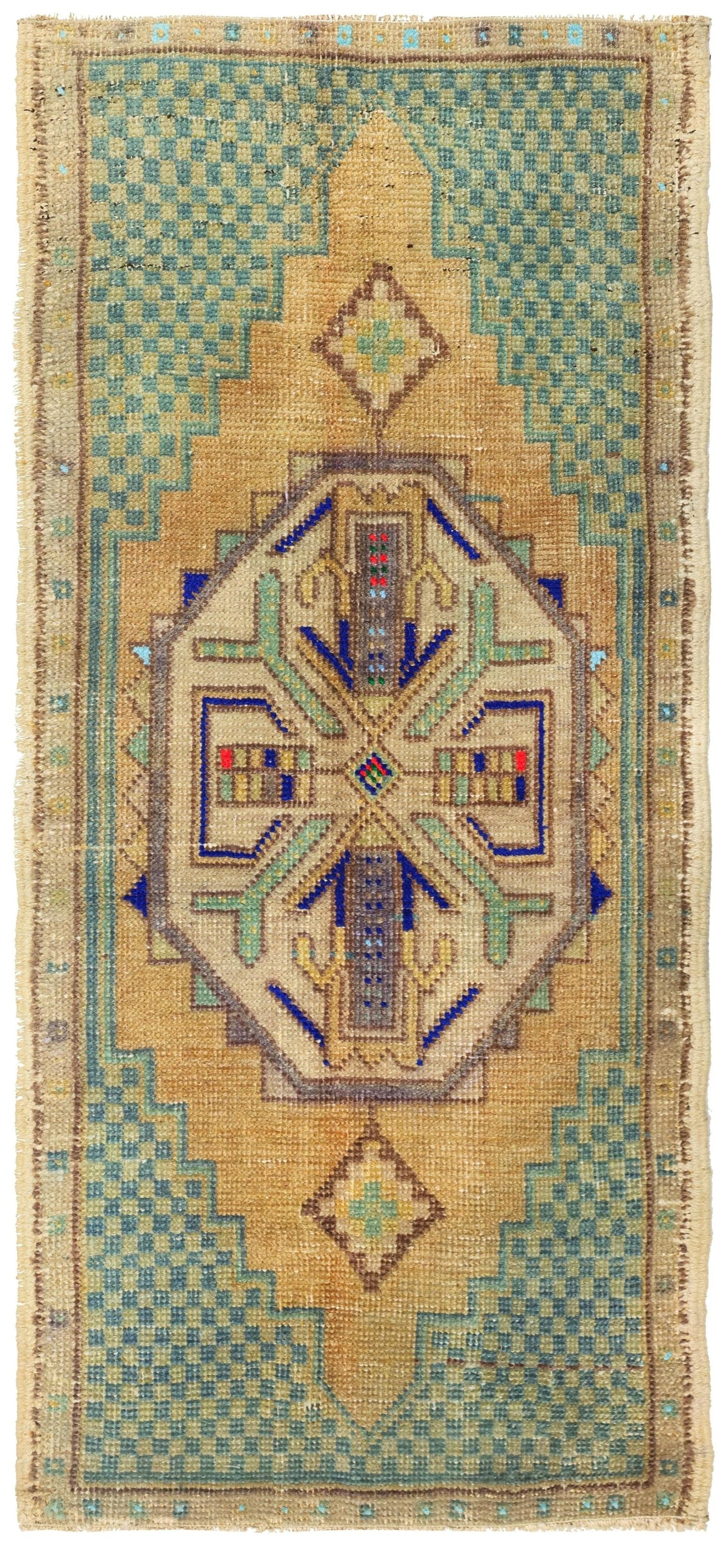 Vintage Yastik Handwoven Tribal Rug