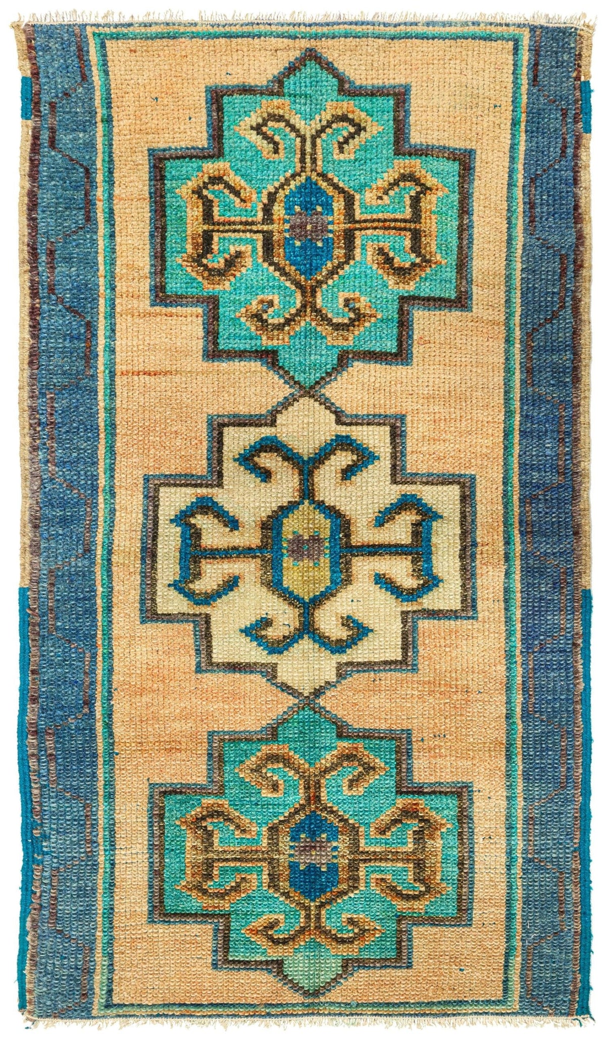 Vintage Yastik Handwoven Tribal Rug