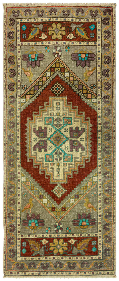 Vintage Yastik Handwoven Tribal Rug